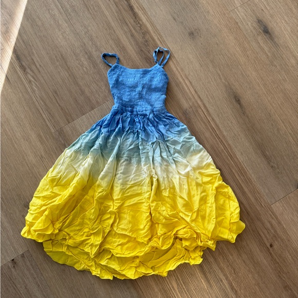Tiare Hawaii - Kids Avisa Dress in Sky Blue Yellow Ombré 2-4 - Picture 4 of 7
